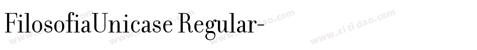 FilosofiaUnicase Regular字体转换